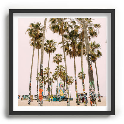 Palm Trees on Venice Beach - Los Angeles California Travel Photography Framed Art Print Gallery Image 93