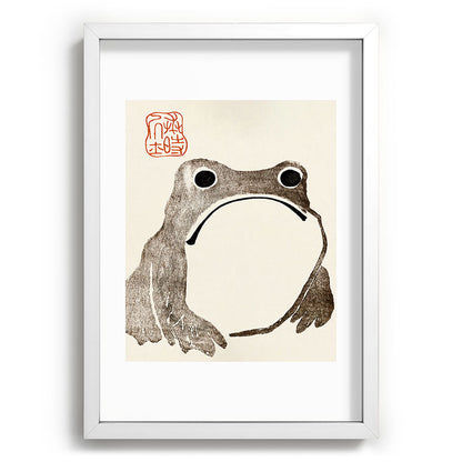 Unimpressed Frog Meika Gafu by Matsumoto Hoji 1814 - Frog Framed Art Print Gallery Image 105