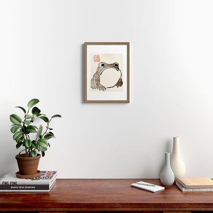 Unimpressed Frog Meika Gafu by Matsumoto Hoji 1814 - Frog Framed Art Print Gallery Image 14