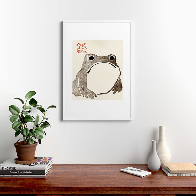 Unimpressed Frog Meika Gafu by Matsumoto Hoji 1814 - Frog Framed Art Print Gallery Image 37