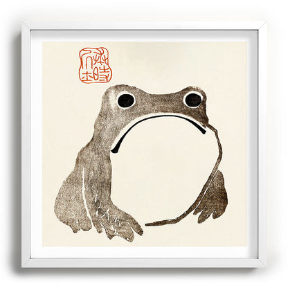 Unimpressed Frog Meika Gafu by Matsumoto Hoji 1814 - Frog Framed Art Print Gallery Image 118