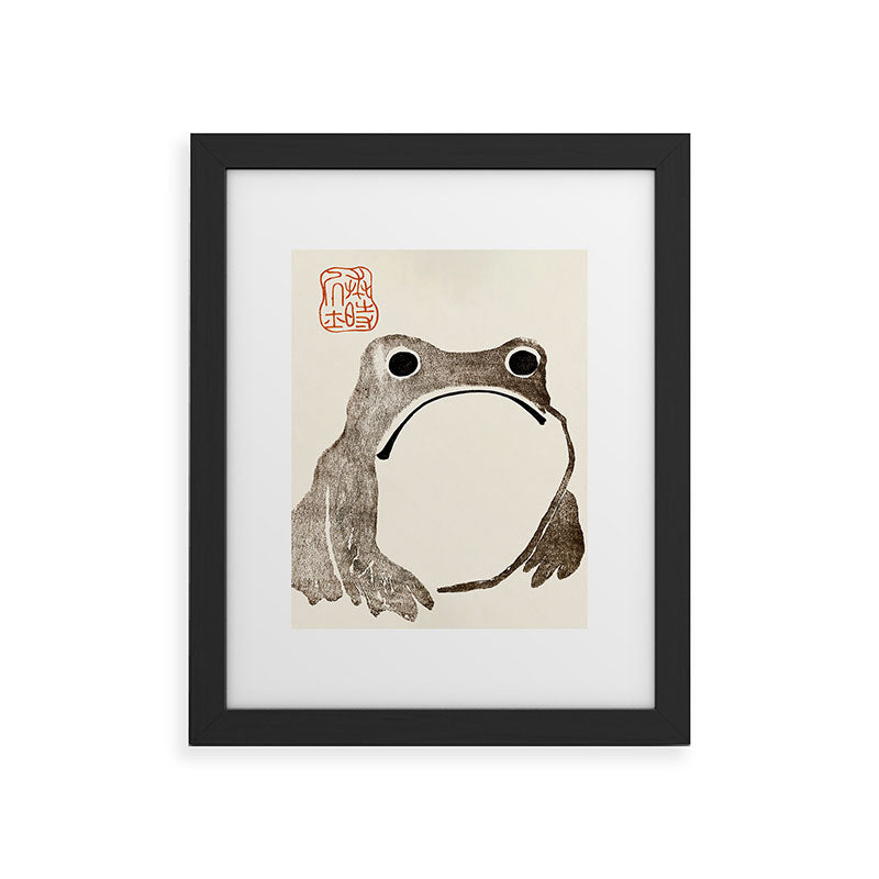 Unimpressed Frog Meika Gafu by Matsumoto Hoji 1814 - Frog Framed Art Print Gallery Image 41