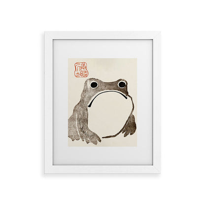 Unimpressed Frog Meika Gafu by Matsumoto Hoji 1814 - Frog Framed Art Print Gallery Image 75