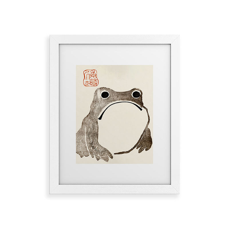 Unimpressed Frog Meika Gafu by Matsumoto Hoji 1814 - Frog Framed Art Print Gallery Image 73