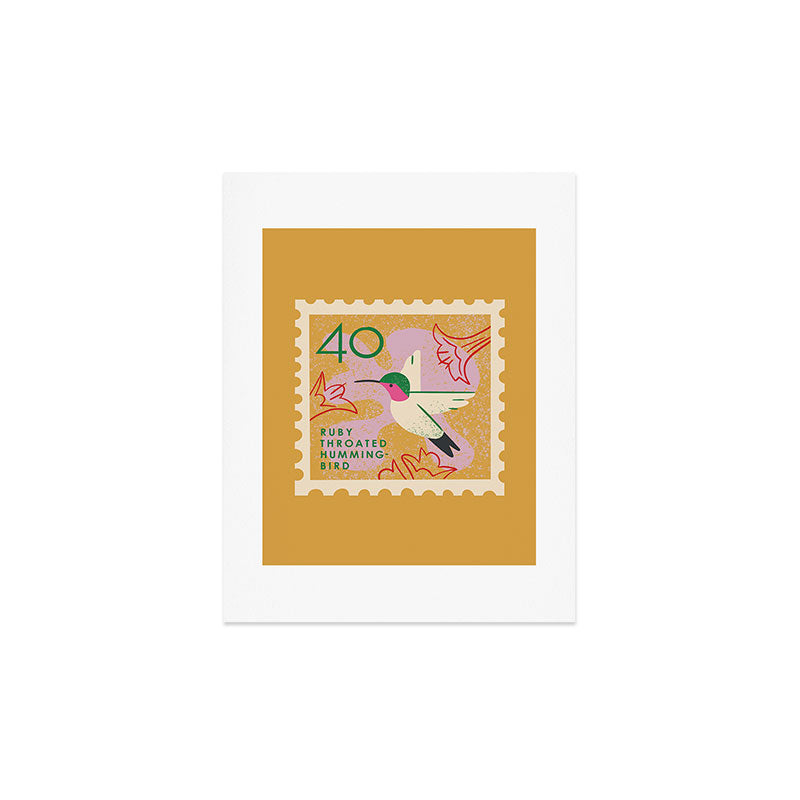 Hummingbird Postage Stamp Art Print Gallery Image 4