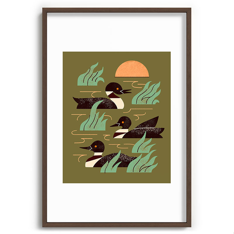 Loons At Dusk Framed Art Print Gallery Image 68