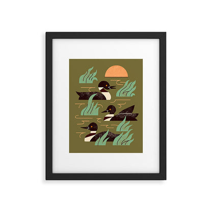 Loons At Dusk Framed Art Print Gallery Image 2