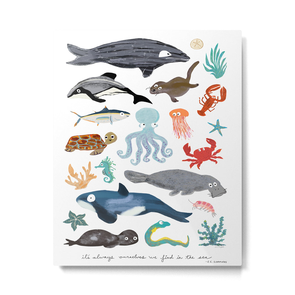 Sea Change: Ocean Animals Metal Print Gallery Image 4