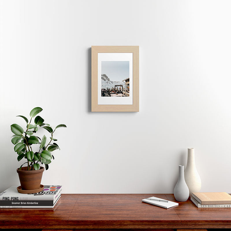 Dolomite Ski Resort | The definition of Mountaintop Après-ski definition | Norther Italy travel prints Framed Art Print Gallery Image 26