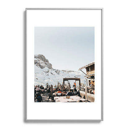 Dolomite Ski Resort | The definition of Mountaintop Après-ski definition | Norther Italy travel prints Framed Art Print Gallery Image 58