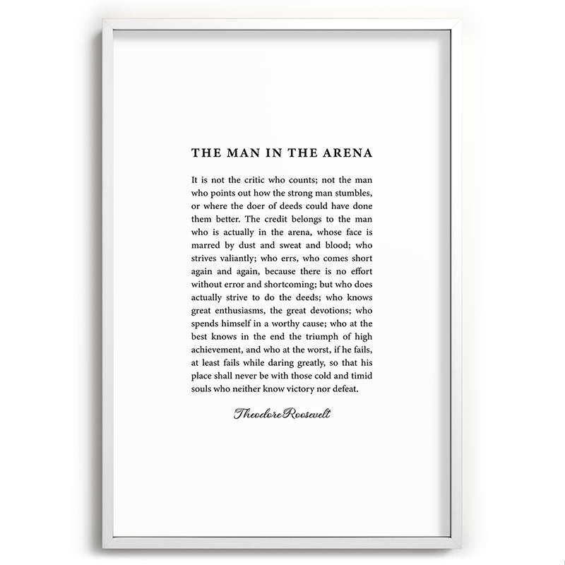 The Man In The Arena Framed Art Print Gallery Image 110
