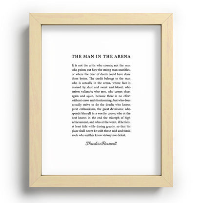 The Man In The Arena Framed Art Print Gallery Image 96