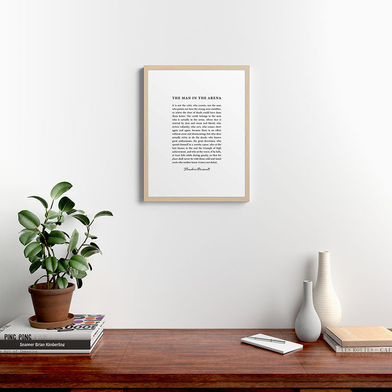 The Man In The Arena Framed Art Print Gallery Image 26