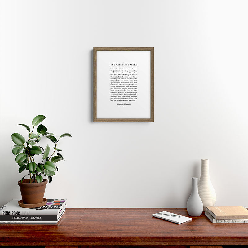 The Man In The Arena Framed Art Print Gallery Image 15