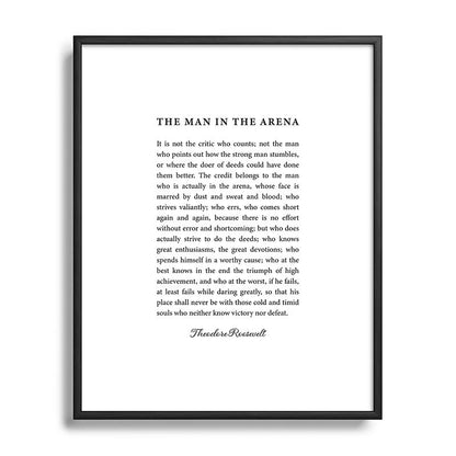 The Man In The Arena Framed Art Print Gallery Image 112