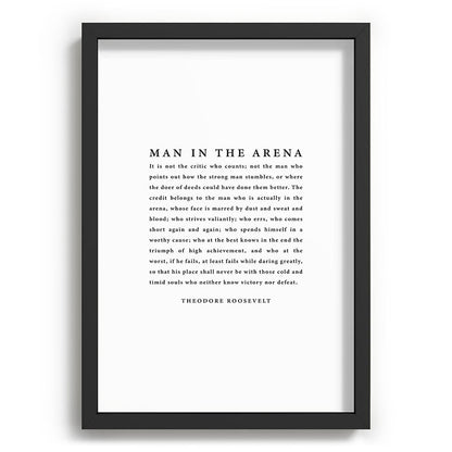 The Man In The Arena, Theodore Roosevelt Framed Art Print Gallery Image 81