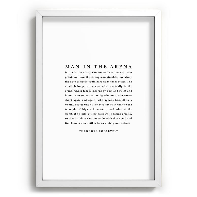 The Man In The Arena, Theodore Roosevelt Framed Art Print Gallery Image 105