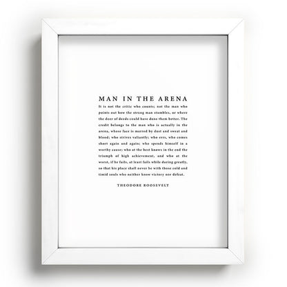 The Man In The Arena, Theodore Roosevelt Framed Art Print Gallery Image 103
