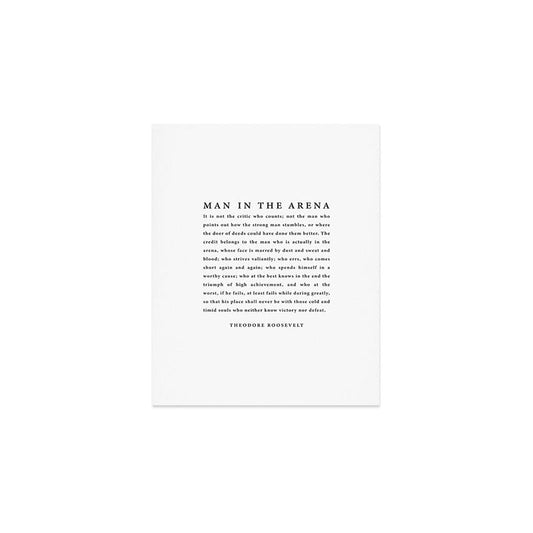 The Man In The Arena, Theodore Roosevelt Art Print Gallery Image 1