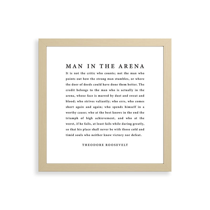 The Man In The Arena, Theodore Roosevelt Framed Art Print Gallery Image 71