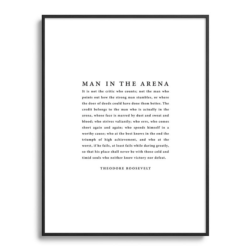 The Man In The Arena, Theodore Roosevelt Framed Art Print Gallery Image 115
