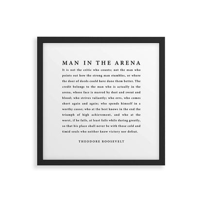 The Man In The Arena, Theodore Roosevelt Framed Art Print Gallery Image 7