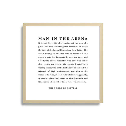 The Man In The Arena, Theodore Roosevelt Framed Art Print Gallery Image 27