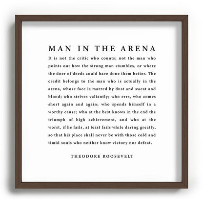 The Man In The Arena, Theodore Roosevelt Framed Art Print Gallery Image 101