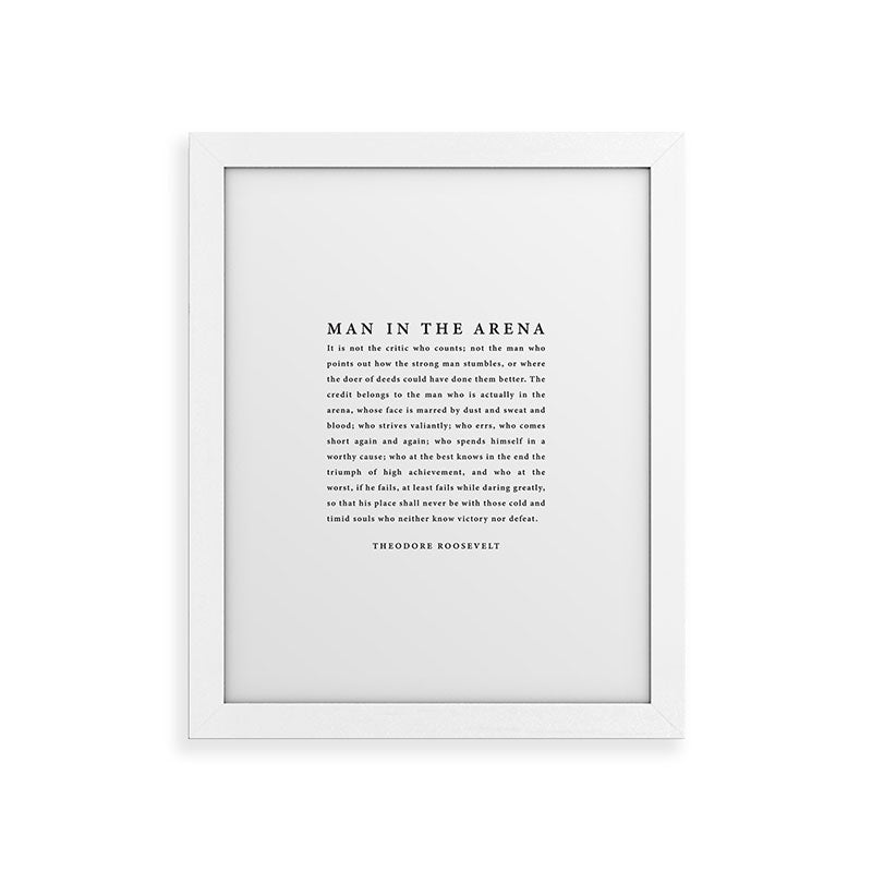 The Man In The Arena, Theodore Roosevelt Framed Art Print Gallery Image 75