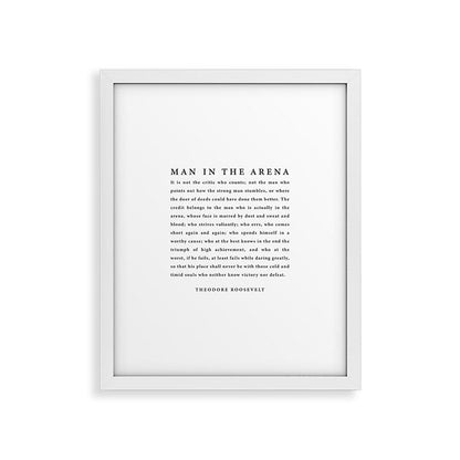 The Man In The Arena, Theodore Roosevelt Framed Art Print Gallery Image 36