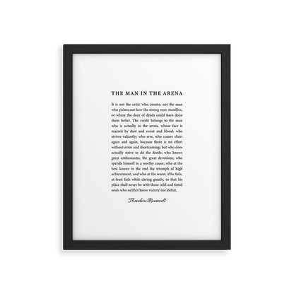The Man In The Arena Framed Art Print Gallery Image 5