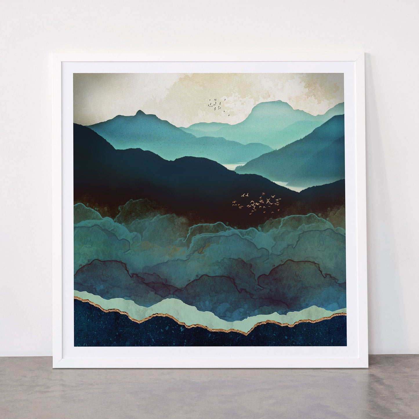 Indigo Mountains Framed Art Print Gallery Image 87