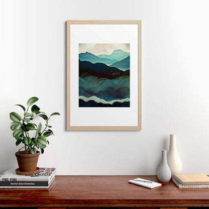 Indigo Mountains Framed Art Print Gallery Image 65