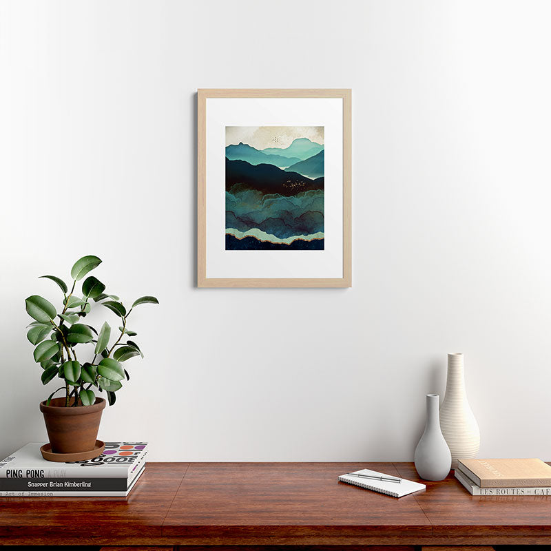 Indigo Mountains Framed Art Print Gallery Image 64