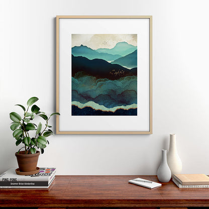 Indigo Mountains Framed Art Print Gallery Image 29
