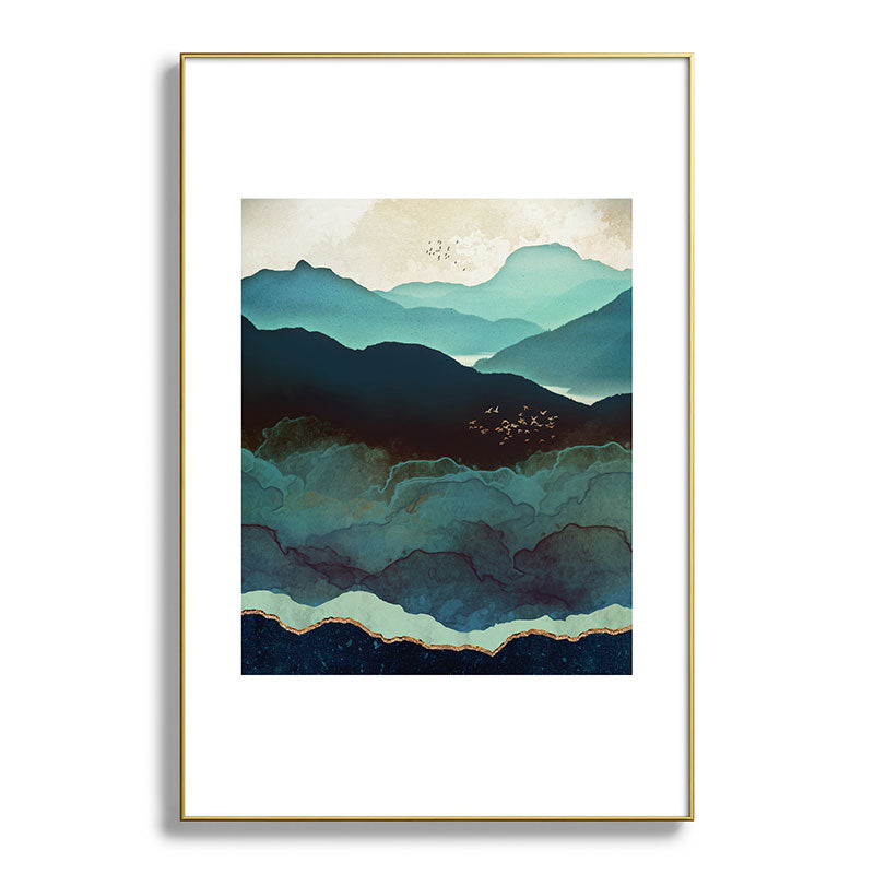 Indigo Mountains Framed Art Print Gallery Image 127