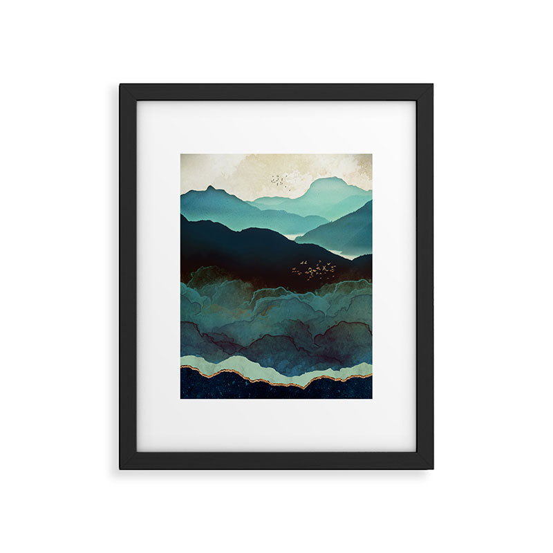 Indigo Mountains Framed Art Print Gallery Image 3