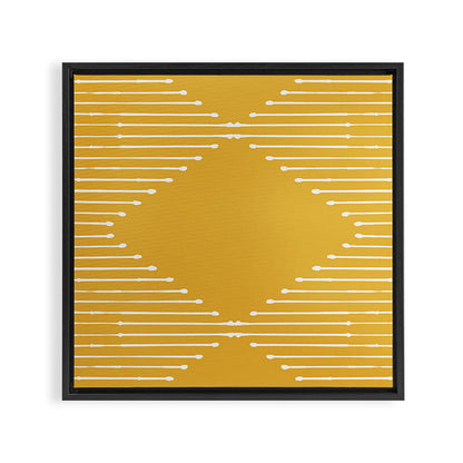 Geo (Yellow) Framed Canvas Print Gallery Image 2