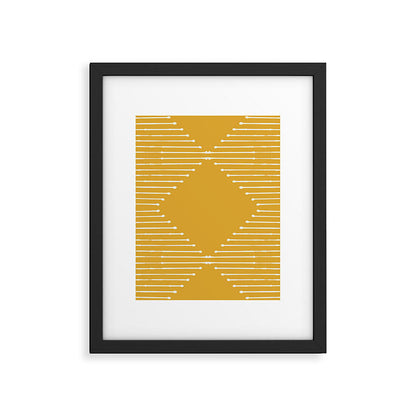 Geo (Yellow) Framed Art Print Gallery Image 3