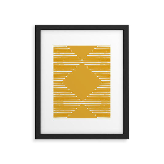 Geo (Yellow) Framed Art Print Gallery Image 2