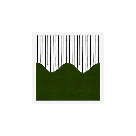 lines and wave (green) Art Print Gallery Image 1