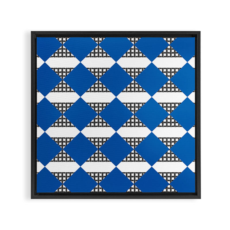 Modern boho (sapphire blue) Framed Canvas Print Gallery Image 1
