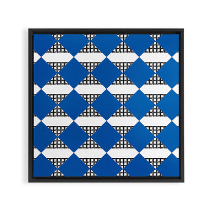 Modern boho (sapphire blue) Framed Canvas Print Gallery Image 3
