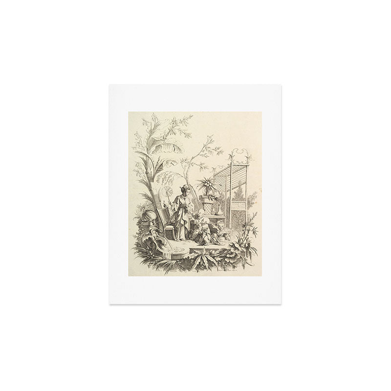 Grisaille Chinoiserie Art Print Gallery Image 3