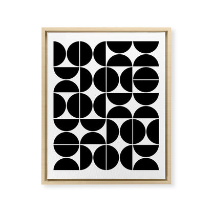 Mid Century Modern Geometric 04 Black Framed Canvas Print Gallery Image 17