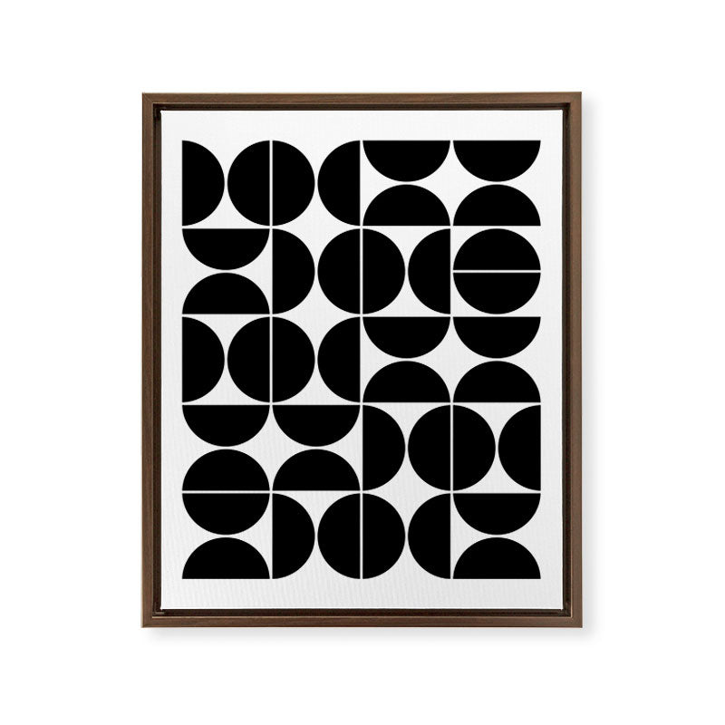 Mid Century Modern Geometric 04 Black Framed Canvas Print Gallery Image 11