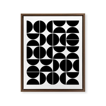 Mid Century Modern Geometric 04 Black Framed Canvas Print Gallery Image 7
