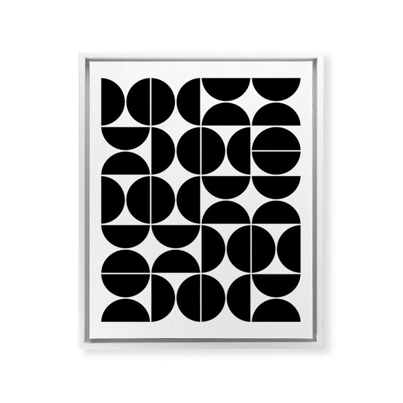 Mid Century Modern Geometric 04 Black Framed Canvas Print Gallery Image 22