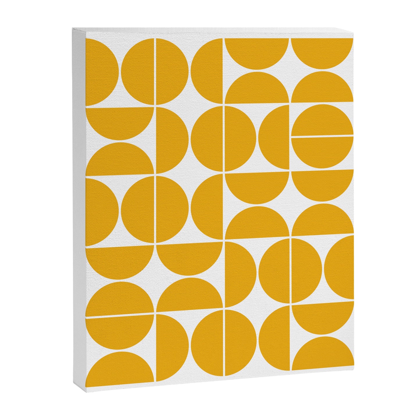 Mid Century Modern Geometric 04 Yellow Canvas Print Gallery Image 5