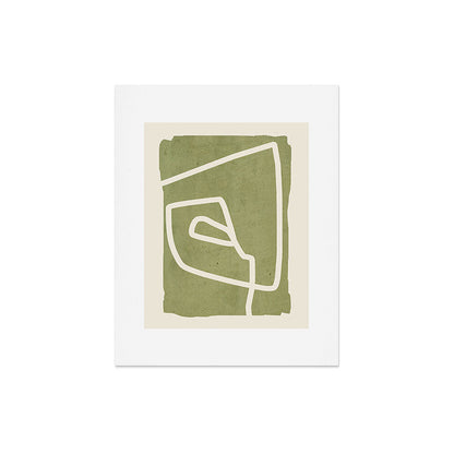 abstract minimal 57 Green Art Print Gallery Image 4